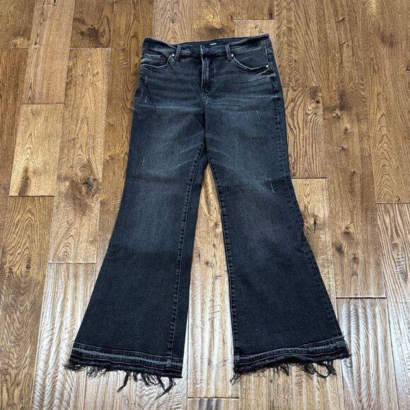 Express Denim - Express Mid Rise 70s Flare Women's Jeans. Black. Sz 8S